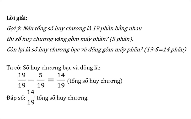Bài tập 8 về phép trừ phân số phần 2 